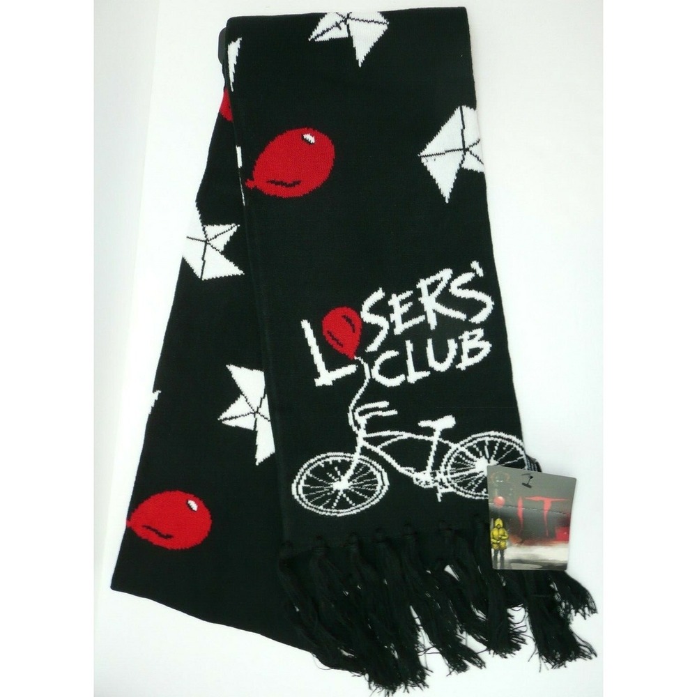 IT Movie Jacquard Knit Scarf Horror Losers' Club Balloon Float Pennywise Warm